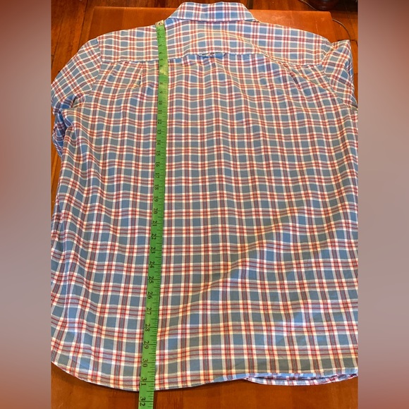 L.L. Bean Mens Size M Traditional Fit Heavy Plaid Shirt Long Sleeve Button Blue - Picture 8 of 8
